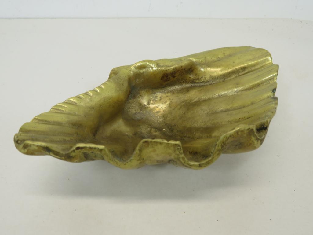 Art Nouveau Solid Brass Sea Shell (1 of 6)