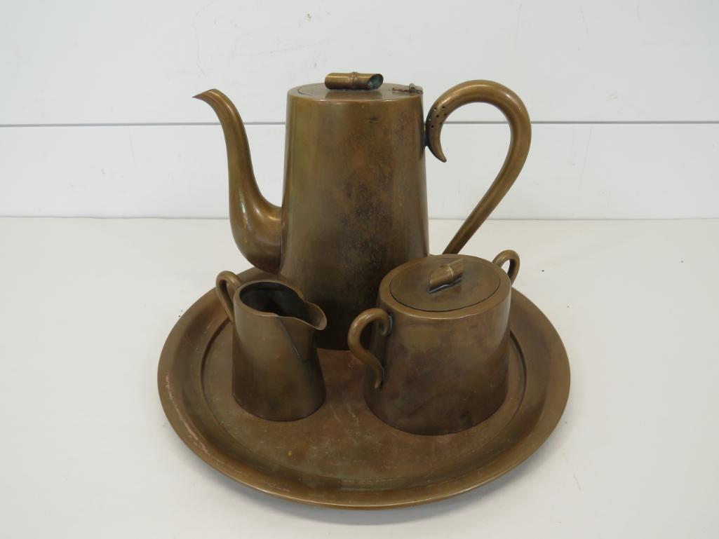 Antique Arts & Crafts Copper Coffee Set (1 of 19)