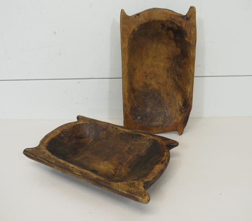 Small Wooden Trencher Bowls (2) (1 of 6)