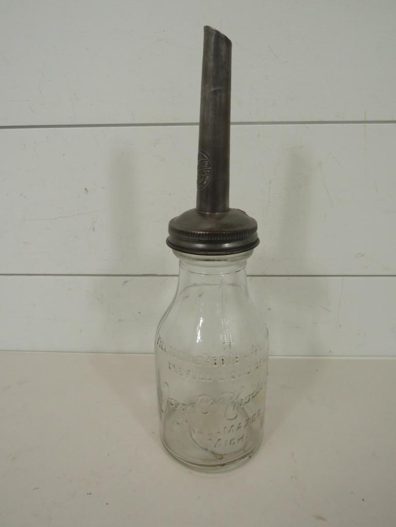 J.B. Rhodes Co. 1 QT Glass Oil Bottle with Spout (1 of 8)