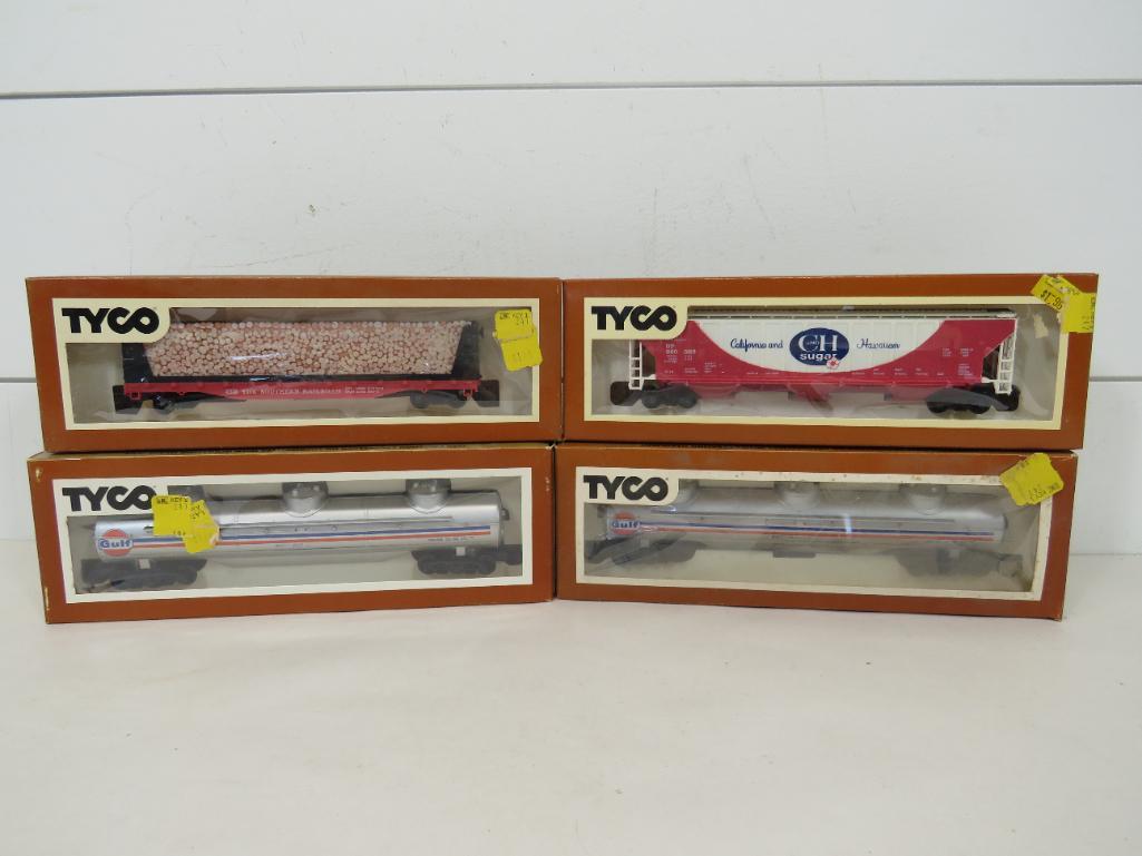 TYCO HO Scale Electric Model Train Advertising Cars (4) (1 of 8)