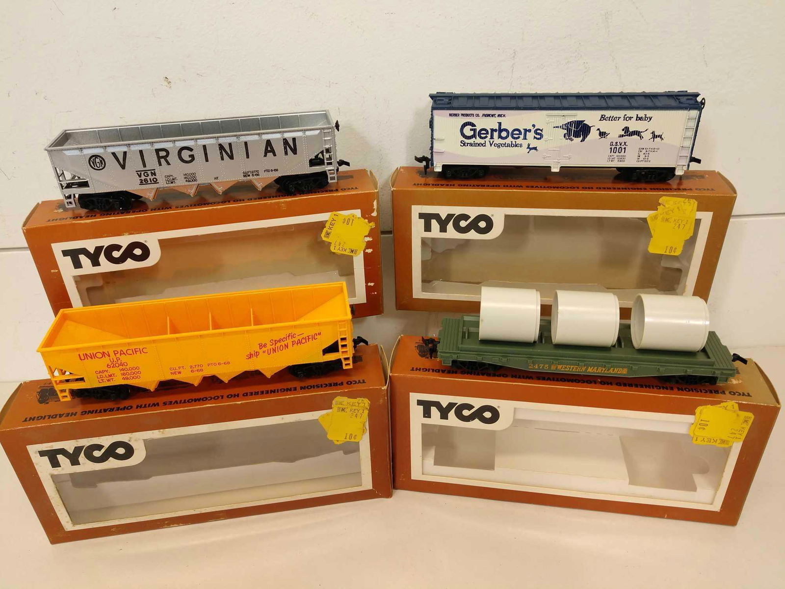 TYCO HO Scale Model Train Advertising Cars (4) (1 of 7)