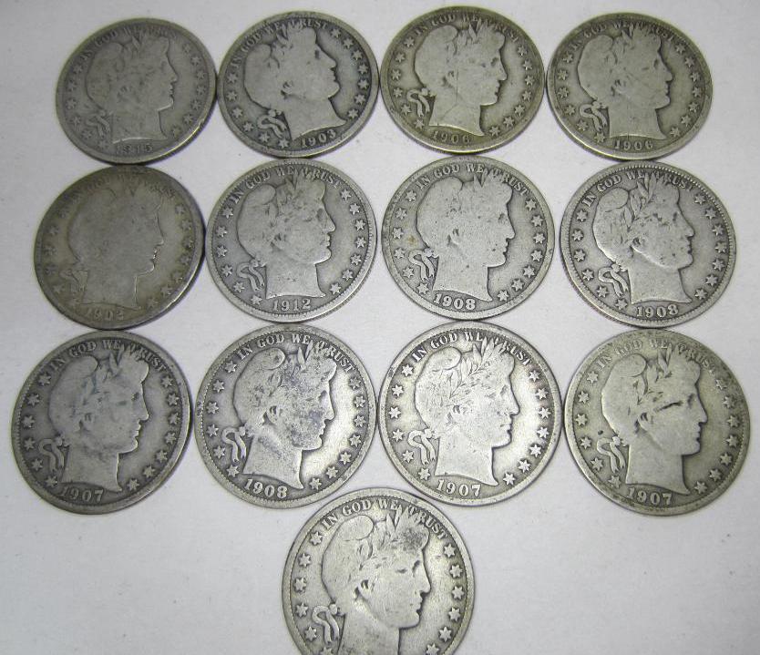 1900's Barber Half Dollars (13) (1 of 5)