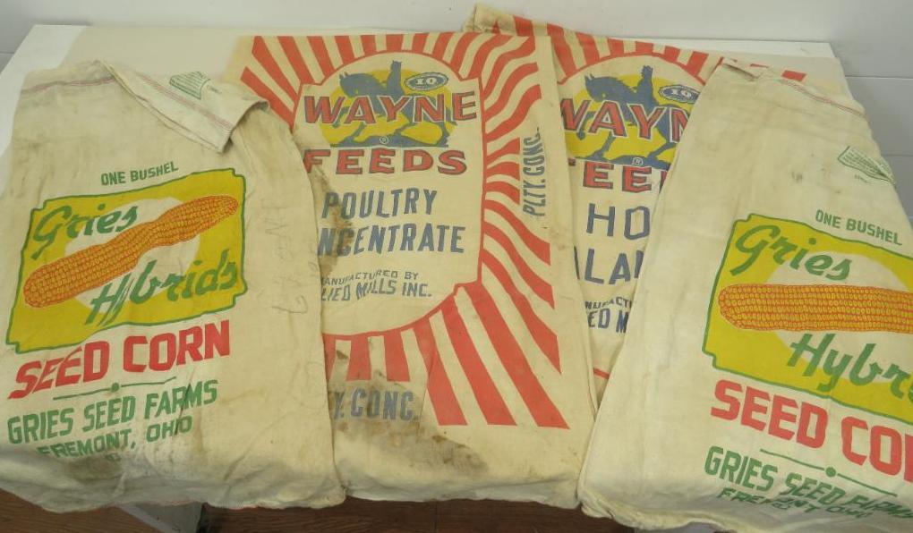 4 Feedsacks- Wayne Feeds, Gries Seed (1 of 9)