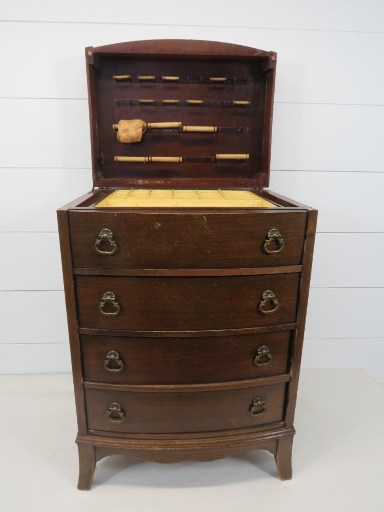 Antique Four Drawer Sewing Cabinet The Caswell Runyan (1 of 19)