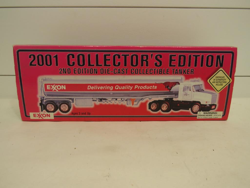 2001 Exxon Die Cast Collectors Tanker Truck: This item is shippable. We offer combined shipping in-house. Dimensions: 14" long NIB Photos will serve to represent any other condition issues. Condition reports will be answered up until 24 hour