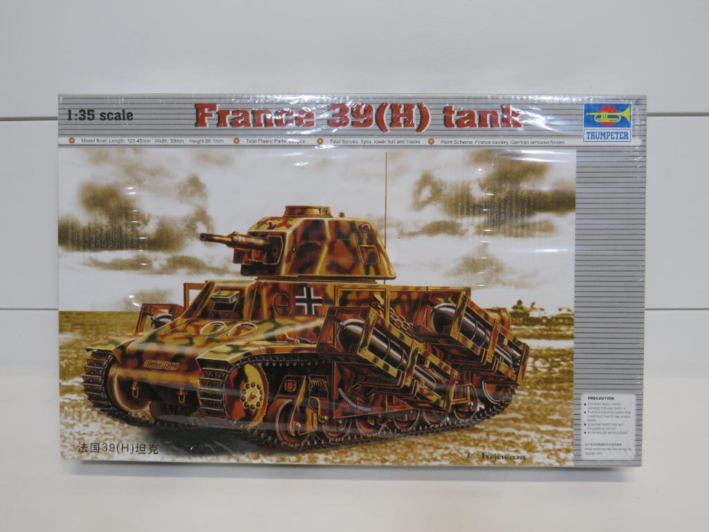 Trumpeter France 39 (H) Tank 1:35 Scale Kit: This item is shippable. We offer combined shipping in-house. Dimensions: 1:35 scale. Factory sealed. Model #00852 Photos will serve to represent any other condition issues. Condition reports will be a