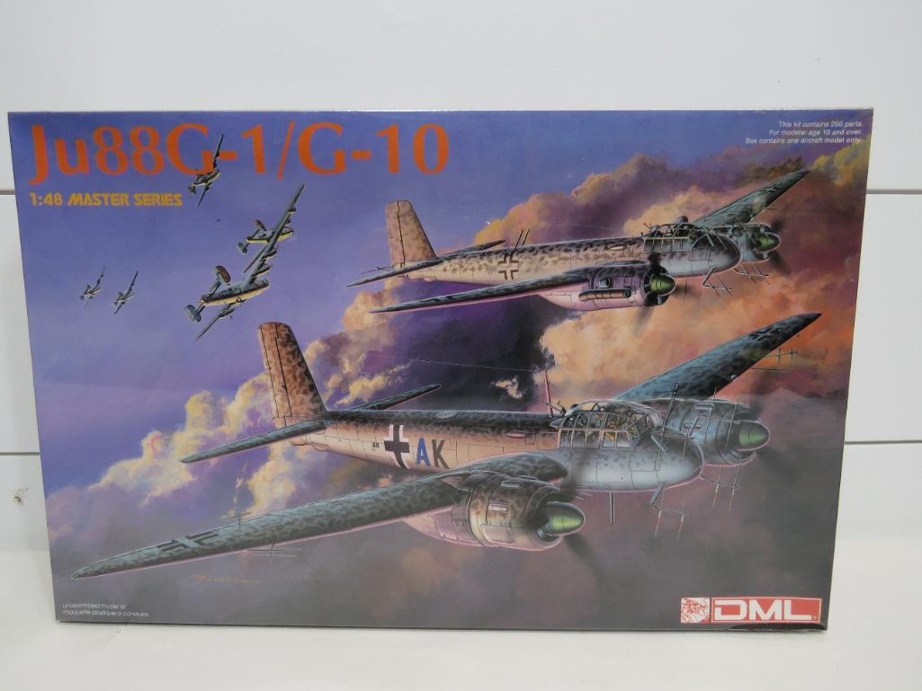 DML Ju88G-1/G-10 German Bomber 1:48 Scale Kit: This item is shippable. We offer combined shipping in-house. Dimensions: 1:48 scale Factory sealed. Model #5521 Photos will serve to represent any other condition issues. Condition reports will be ans