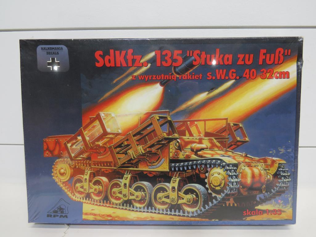 RPM SdKfz.135 "Stuka zu FuB" Missile Launcher 1:35: This item is shippable. We offer combined shipping in-house. Dimensions: 1:35 scale Factory sealed. Model #35050 Photos will serve to represent any other condition issues. Condition reports will be an