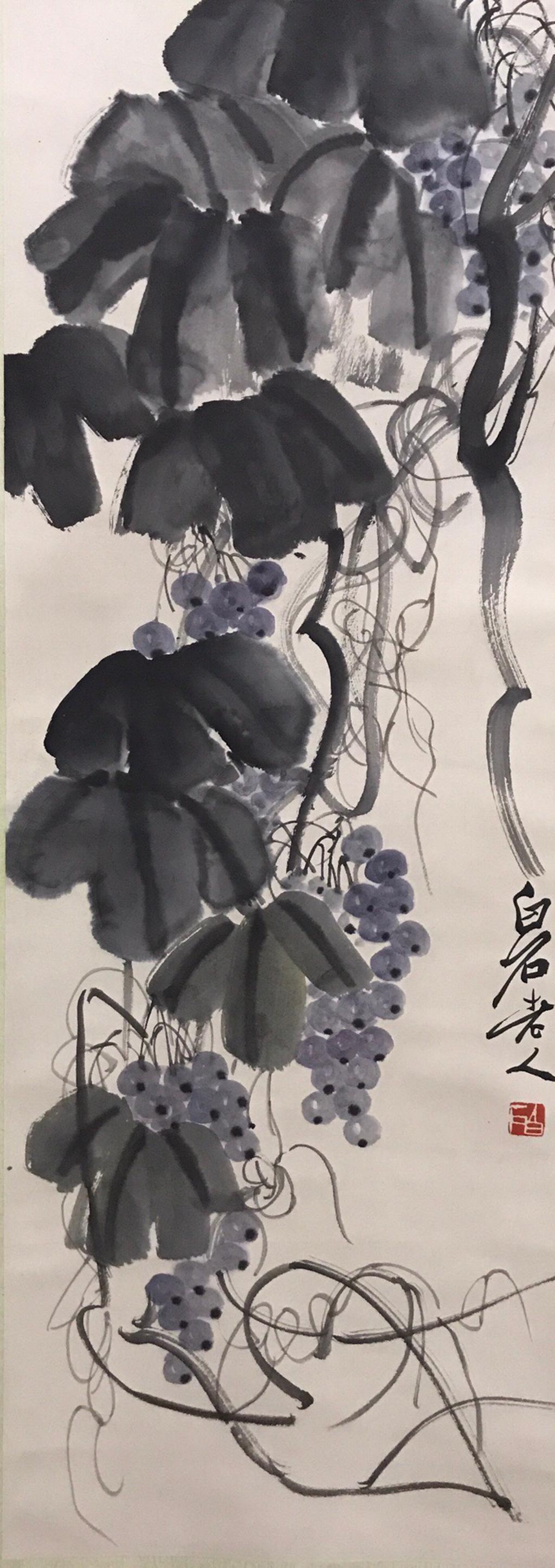 A Chinese Scroll Painting By Qi Baishi: A Chinese Scroll Painting By Qi Baishi 96x35cm