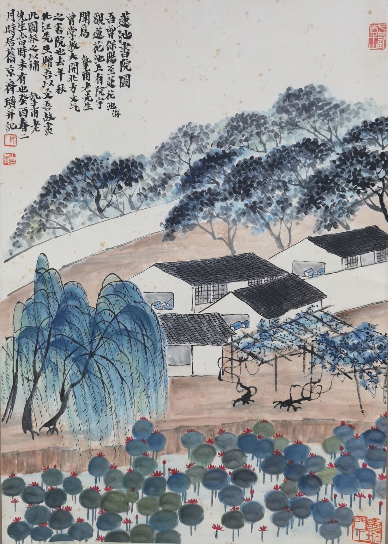 A Chinese Scroll Painting By Qi Baishi: A Chinese Scroll Painting By Qi Baishi H:67cm; W:48cm