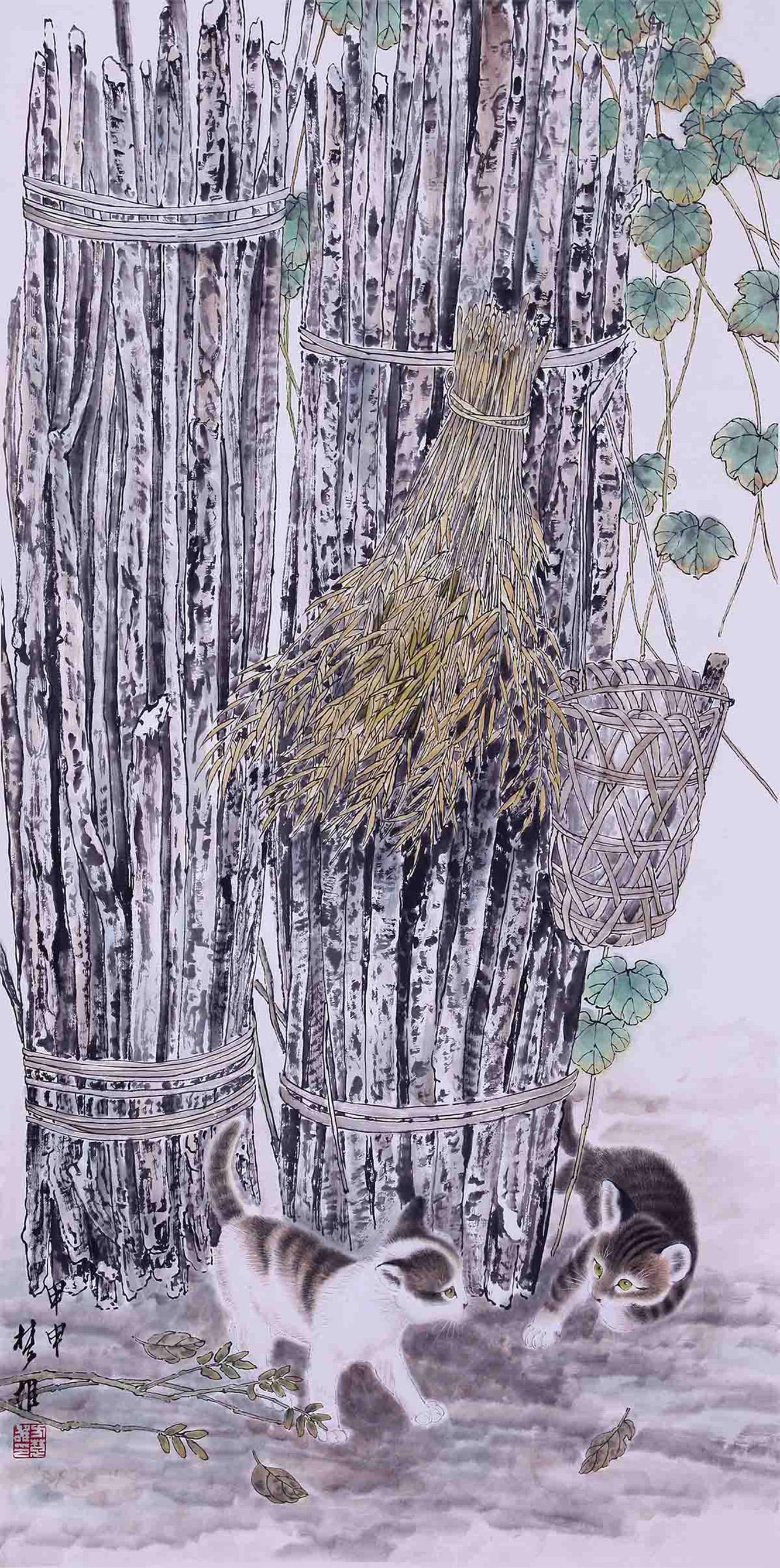 A Chinese Scroll Painting By Fang Chuxiong: A Chinese Scroll Painting By Fang Chuxiong 137*69cm