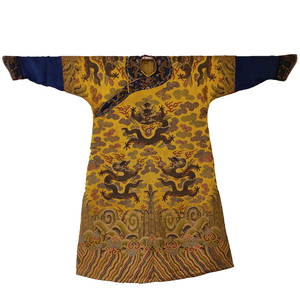 A Chinese Embroidered Dragon Robe