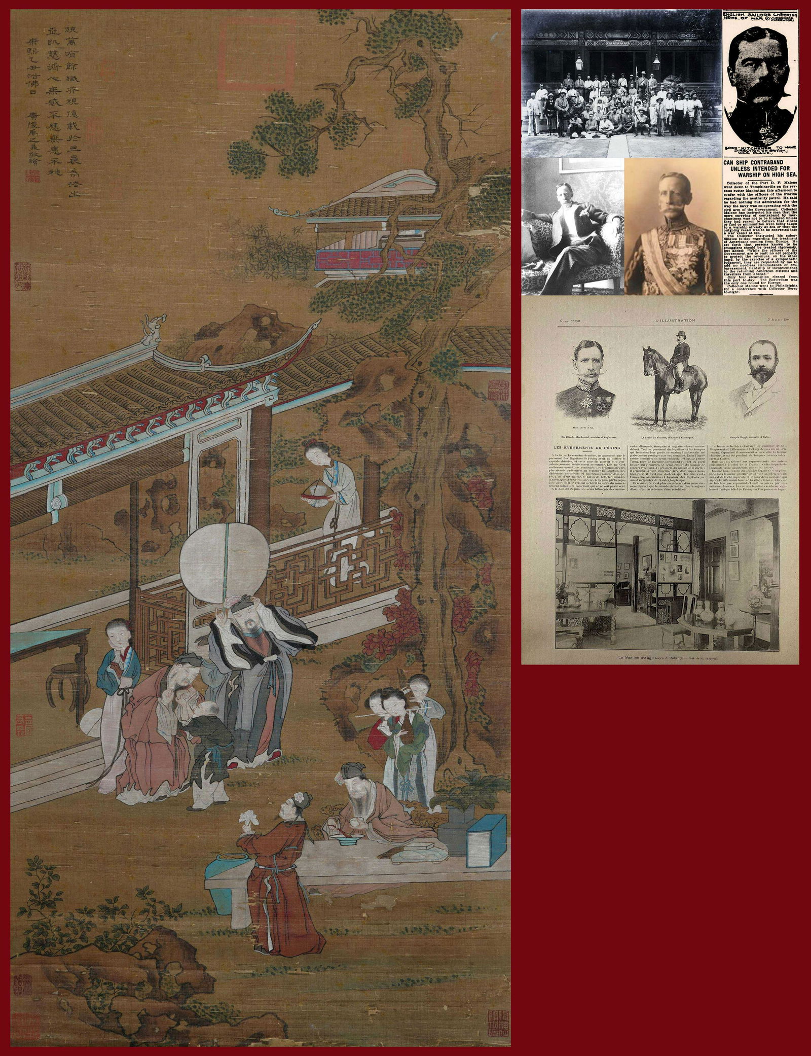 A Chinese Scroll Painting Signed Yu Zhiding: A Chinese Scroll Painting Signed Yu Zhiding 51 x 110cm Colonel Sir Claude Maxwell MacDonald Sir Claude Maxwell MacDonald (1852-1915) was a British diplomat and British Minister to China in 1896. Sir C