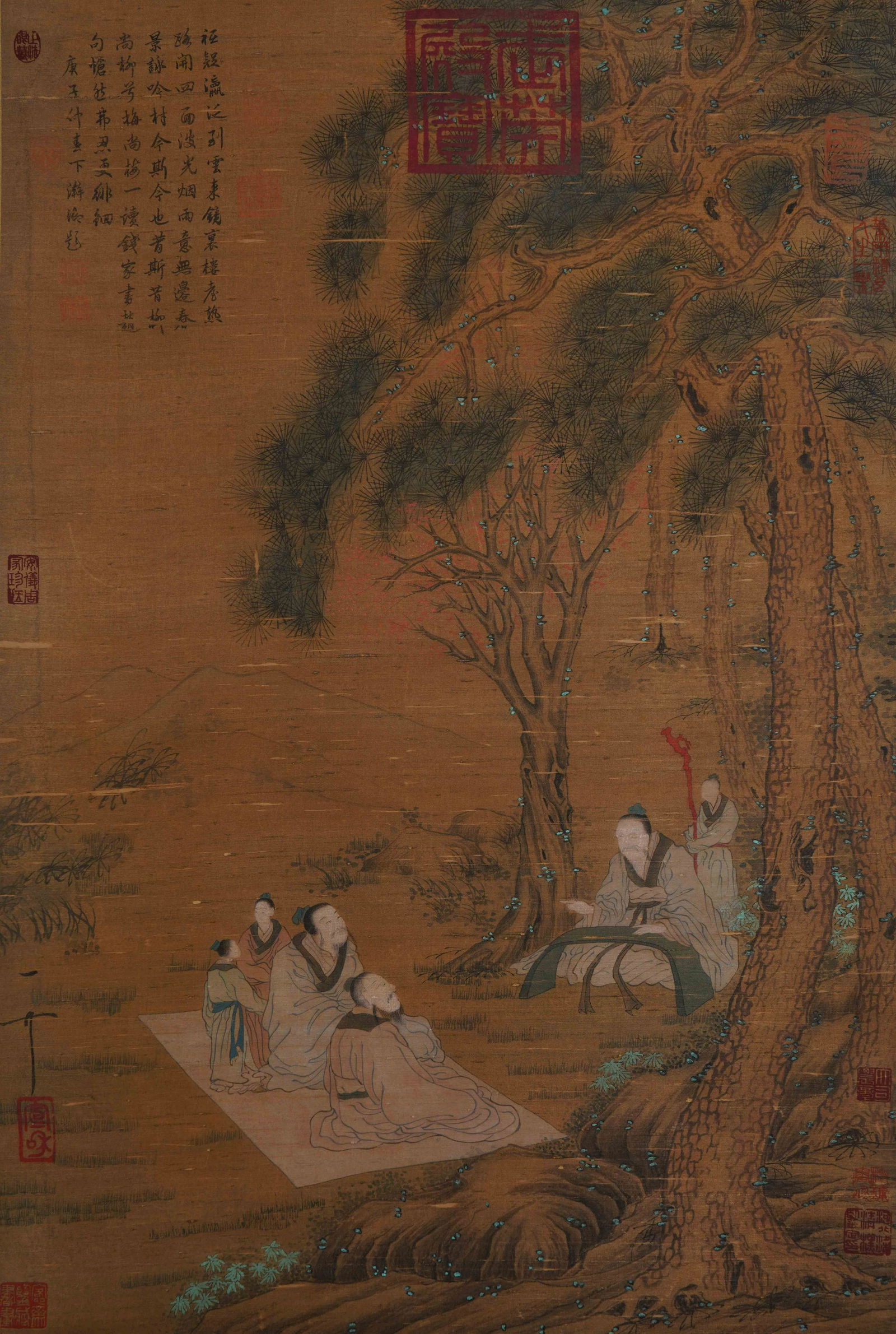 A Chinese Scroll Painting Signed Song Huizong: A Chinese Scroll Painting Signed Song Huizong 77 x 52cm