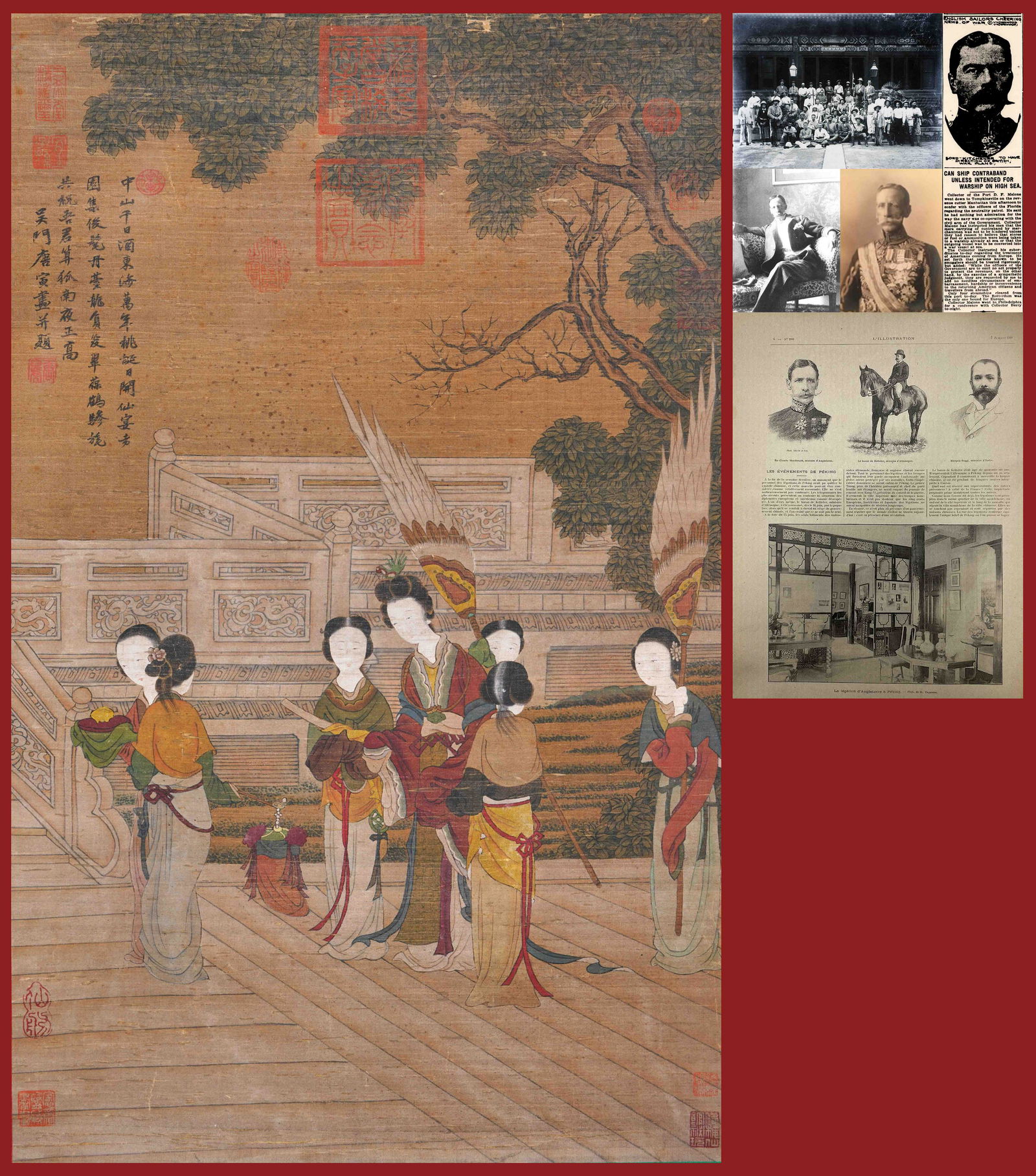 A Chinese Scroll Painting By Tang Yin: A Chinese Scroll Painting By Tang Yin 84x52cm Colonel Sir Claude Maxwell MacDonald Sir Claude Maxwell MacDonald (1852-1915) was a British diplomat and British Minister to China in 1896. Sir Claude Mac