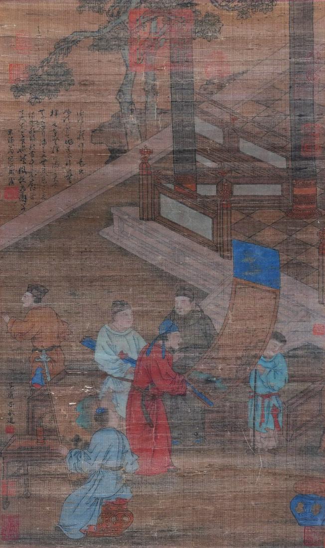 A Chinese Scroll Painting Signed Wu Daozi: A Chinese Scroll Painting Signed Wu Daozi 72 x 42cm Baron Sternburg Collection, picture of an old newspaper from the Baron Sternburg Collection exhibition.