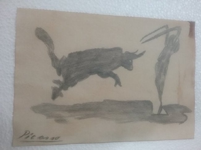 Pablo Picasso a pencil drawing on paper (1 of 4)