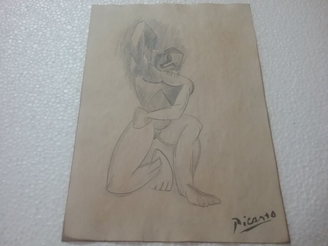 Pablo Picasso a pencil drawing on paper (1 of 4)