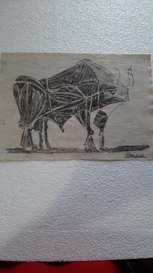 Pablo picasso a pencil drawing on paper (1 of 3)