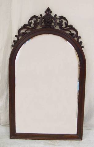 VICTORIAN ROSEWOOD MIRROR 49" TALL 28" WIDE