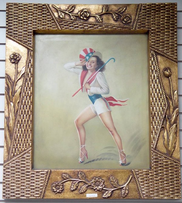 OIL ON CANVAS MISS U.S.A. 20" X 24"