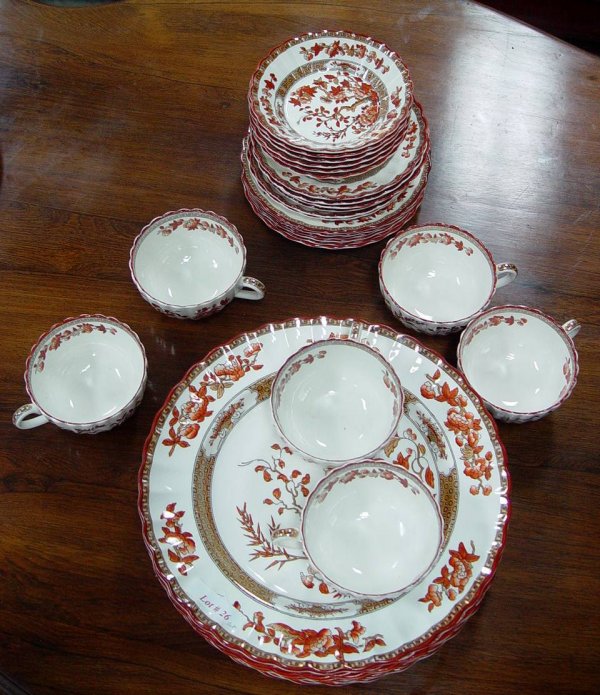 SIX PLACE SETTING OF COPELAND SPODE INDIA TREE PATT
