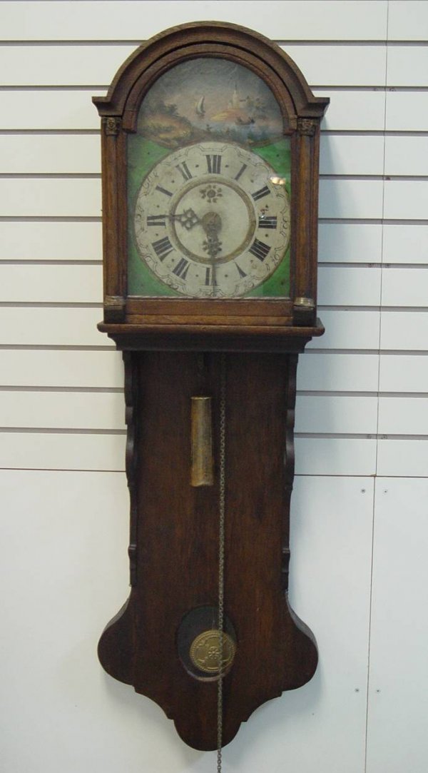 EARLY HOODED WEIGHT DRIVEN TIME, STRIKE & CALENDAR