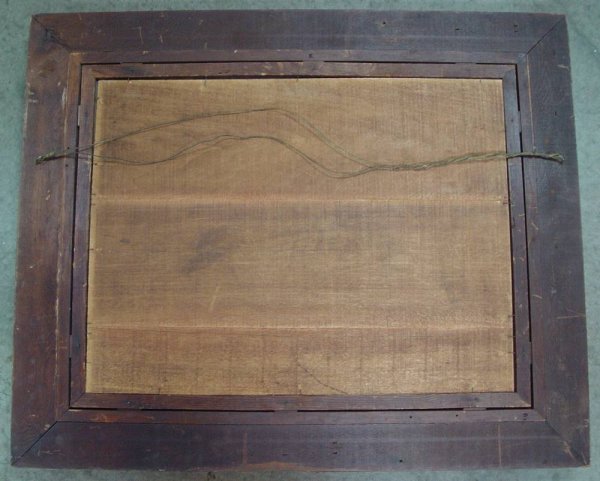 PAINTING ON PANEL ADVERTISING WENONAH CANOE C. IN C - 2