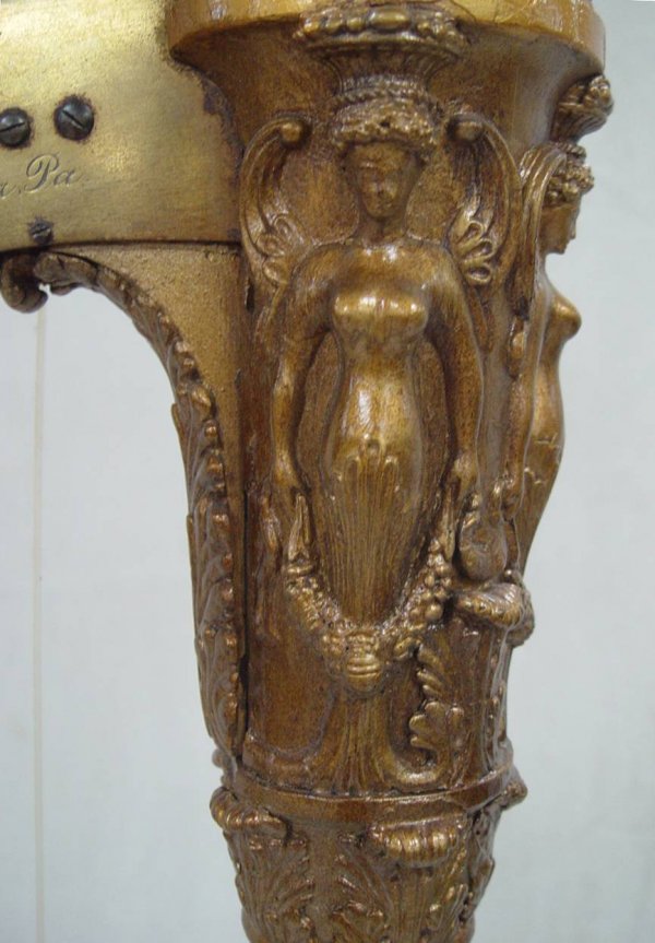 EARLY FLOOR MODEL HARP SIGNED A. CAMPIGLIA PHILADE - 3