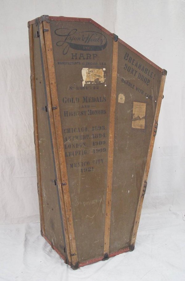 HARP CASE BY LYON & HEALY INC. MANUFACTURED AT CHI