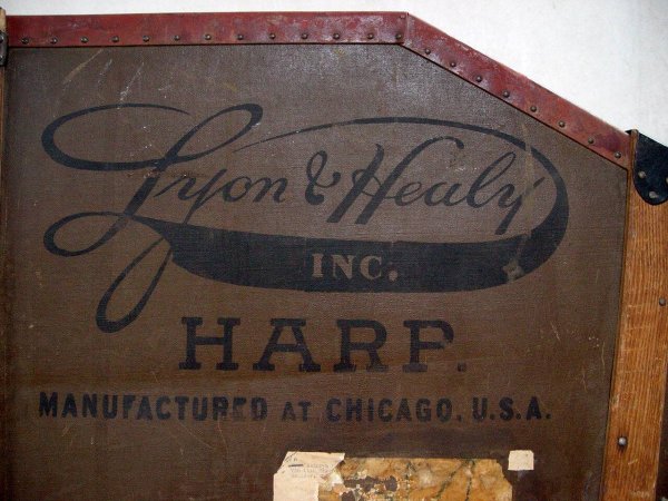 HARP CASE BY LYON & HEALY INC. MANUFACTURED AT CHI - 2