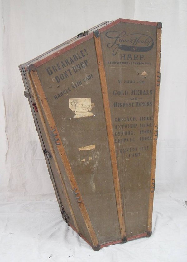 HARP CASE BY LYON & HEALY INC. MANUFACTURED AT CHI - 4