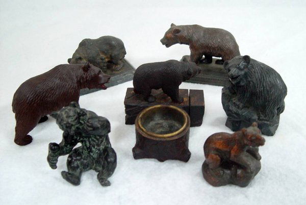 7 BEARS. 2 WOOD, 1 STONE, 4 SPELTER: 7 BEARS. 2 WOOD, 1 STONE, 4 SPELTER