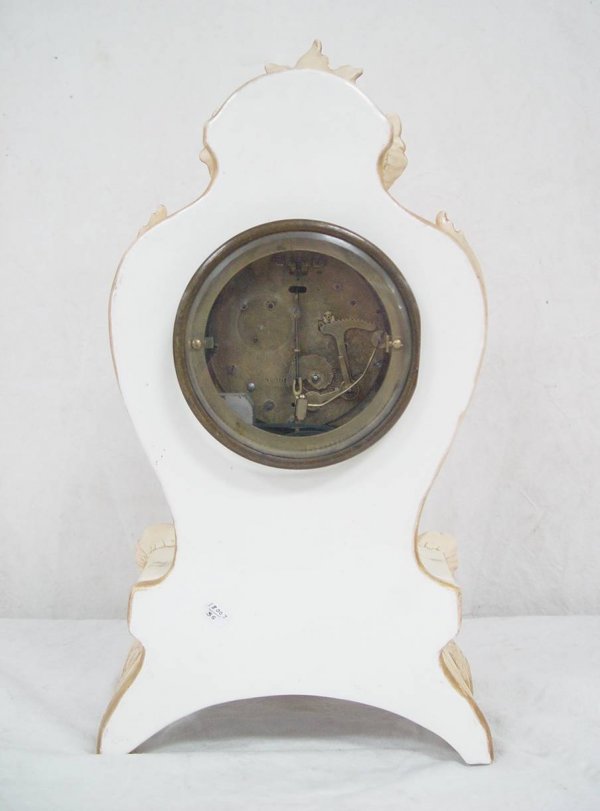 UNSIGNED ROYAL BONN MANTEL CLOCK WITH ANSONIA OPEN - 3