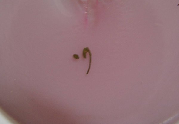PAIR ENAMEL DECORATED PINK VASES WITH BUTTERFLIES - 2