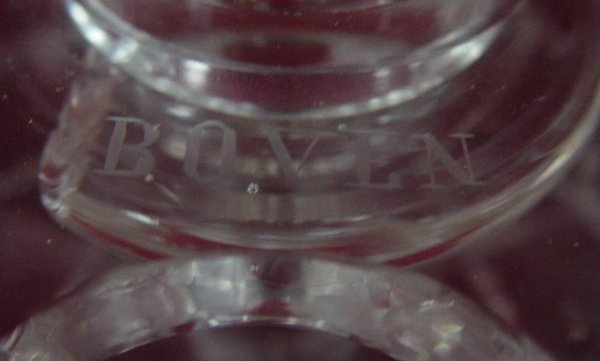 CUT GLASS CONDIMENT SET 9" TALL 7" ACROSS - 2