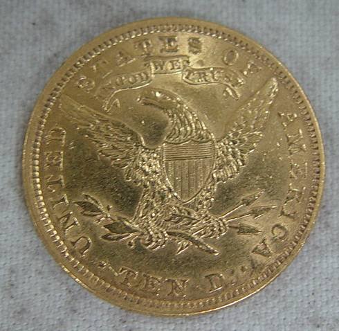 1901 US 10 DOLLAR LIBERTY HEAD GOLD COIN - 2