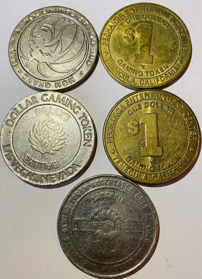 Casino Tokens Pechanga, MGM and Ballys (1 of 2)
