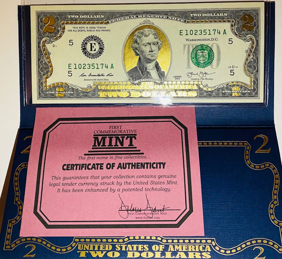 22 Karate Gold edition Two Dollars Bank Note (1 of 2)