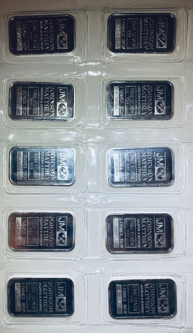 10 Fine Silver Bar 1 ounce troy (1 of 2)