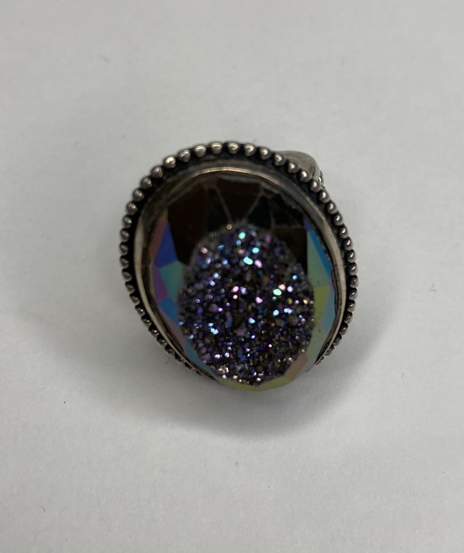 Vintage Amethyst Silver Ring (1 of 3)