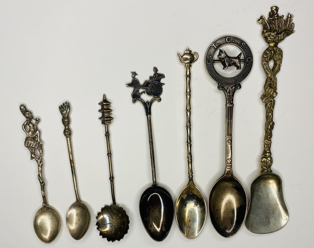 Seven Antique Silver Silverware (1 of 2)