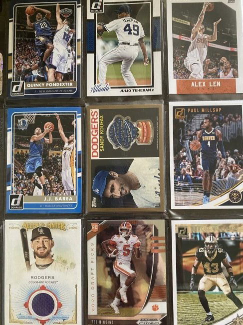 Sandy Koufax and long box full of sport cards (1 of 3)