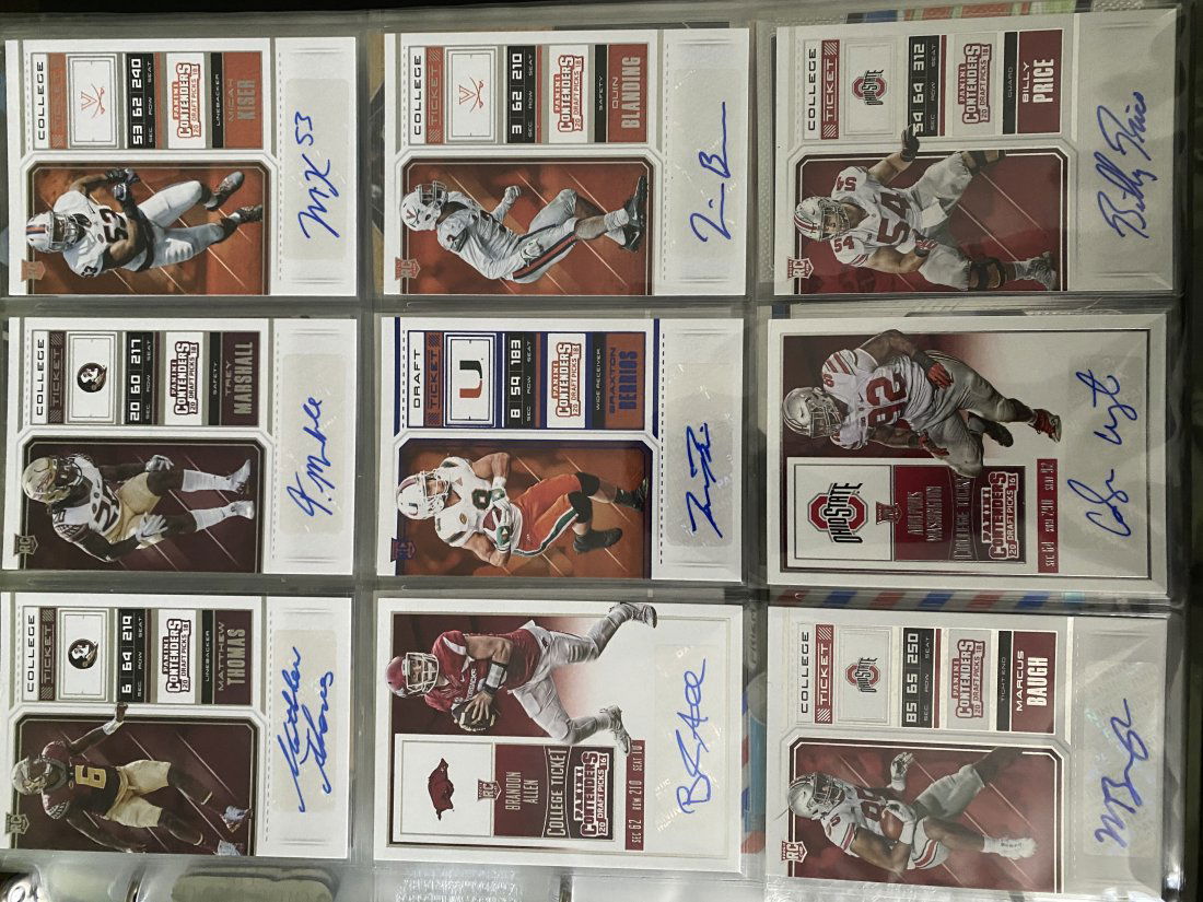 Contender College Ticket Auto and Binder of cards (1 of 7)