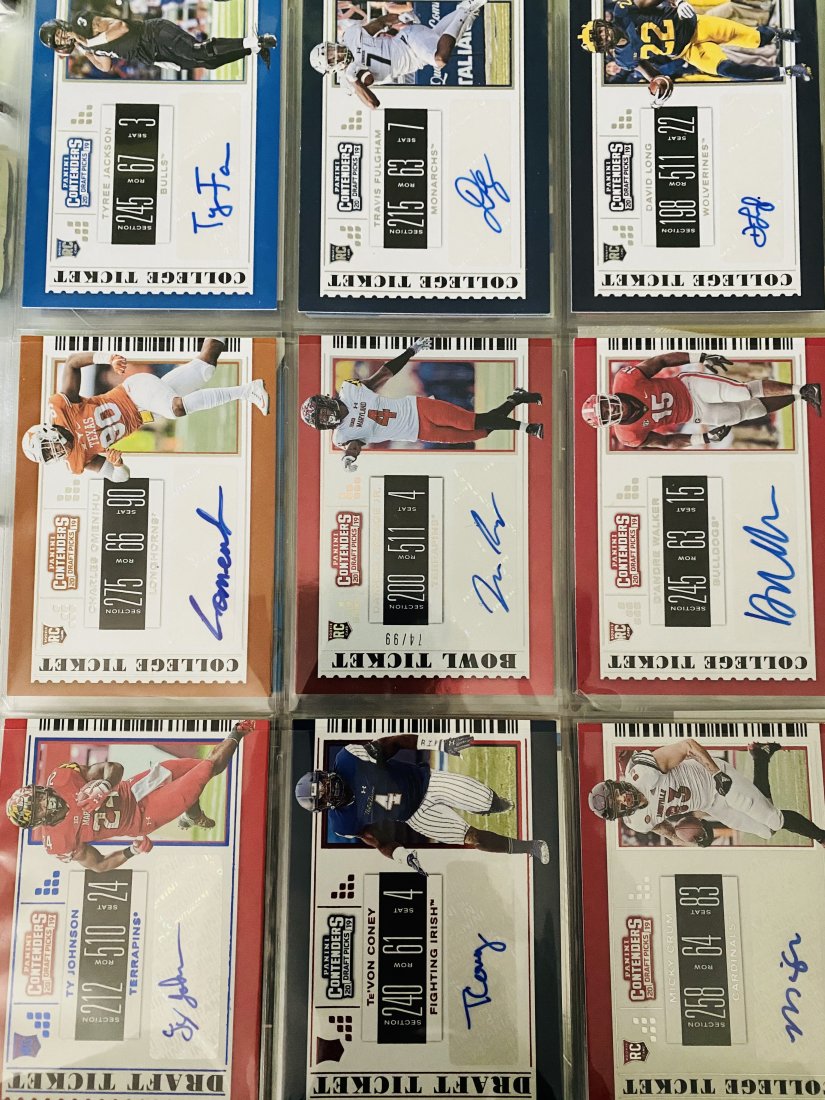 Contender Draft College Ticket Auto and Binder of cards (1 of 5)