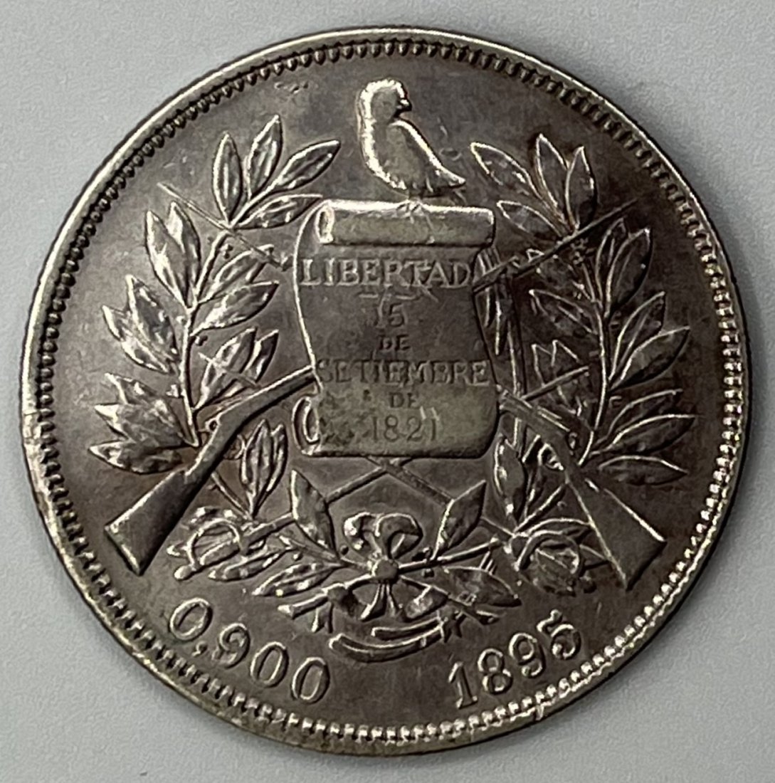 1895 Silver Guatemala Coin (1 of 2)