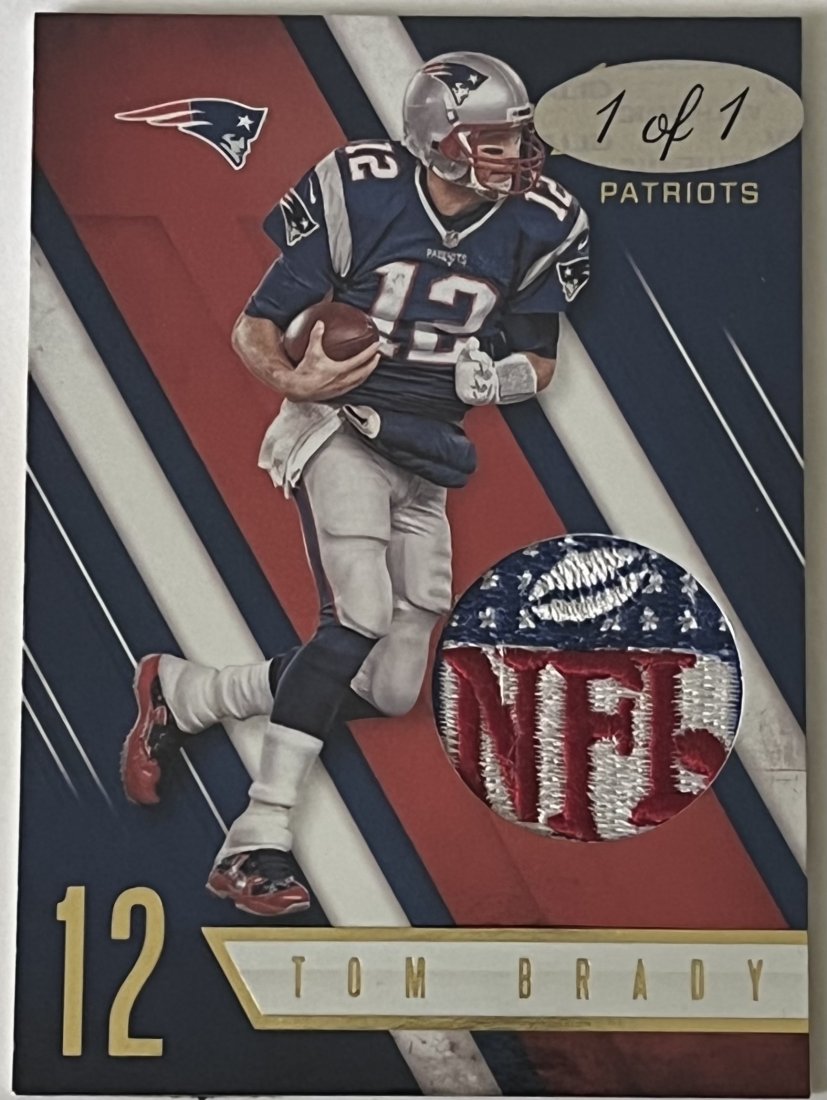 Tom Brady NFL Patch Football Card (1 of 2)