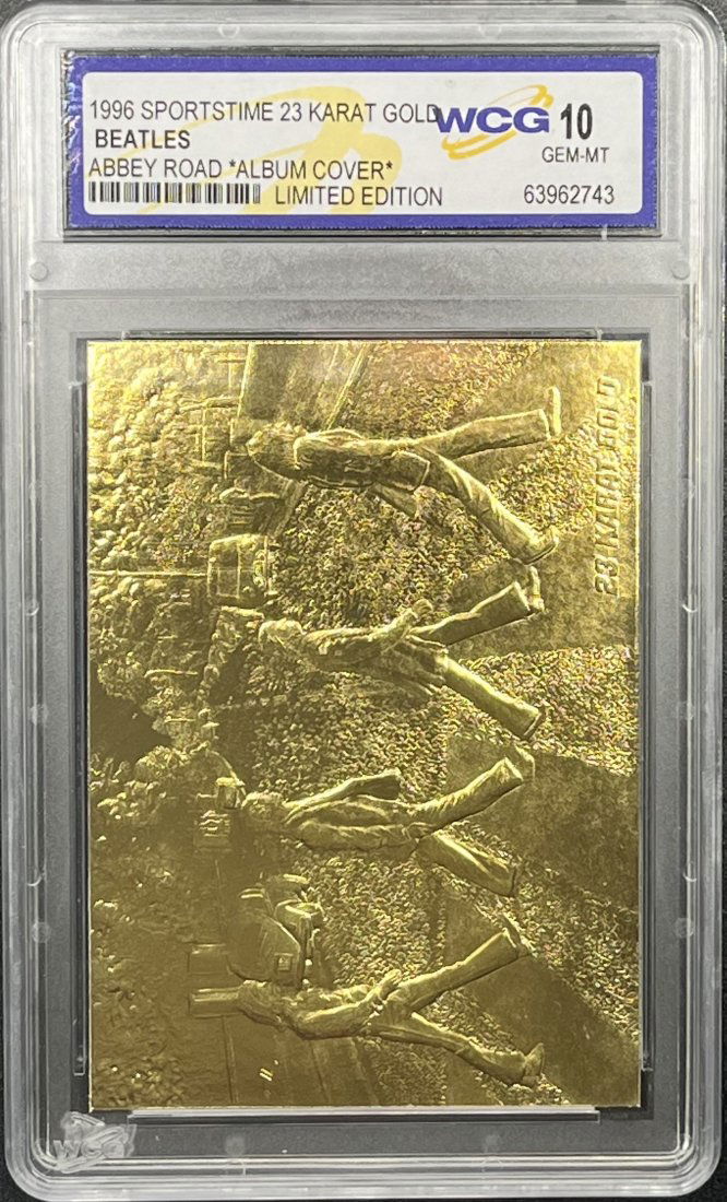 Beatles Limited Edition Card: Beatles Abbey Road Alvumcover limited edition 1997 sports time Mint 10 gold card