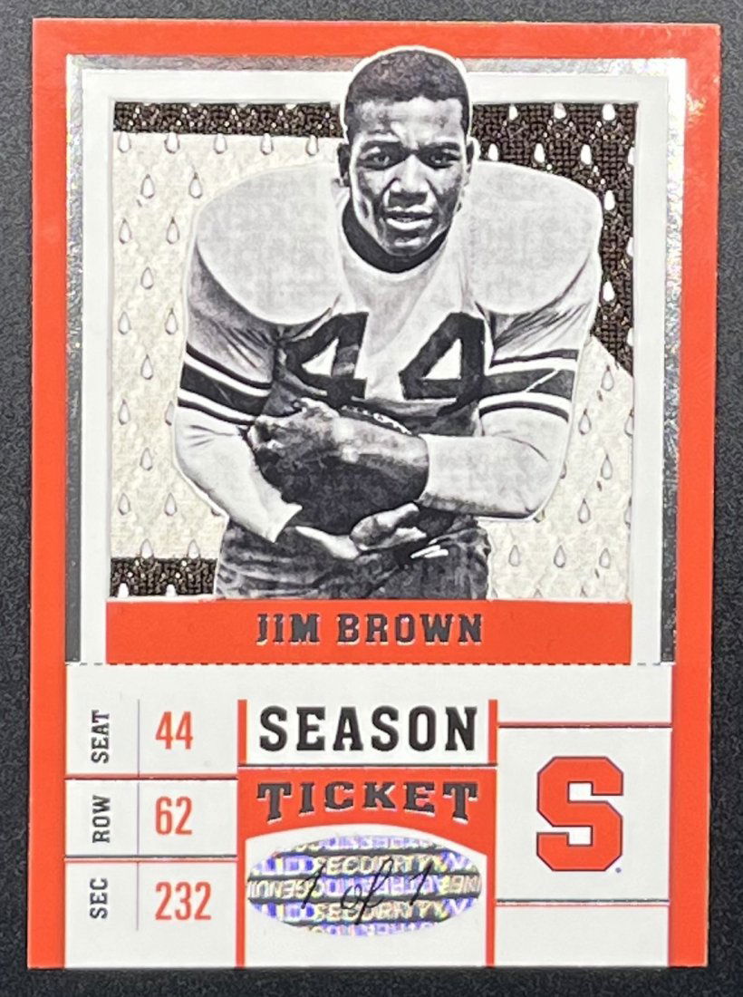 Jim Brown Season Ticket Patch Card (1 of 2)